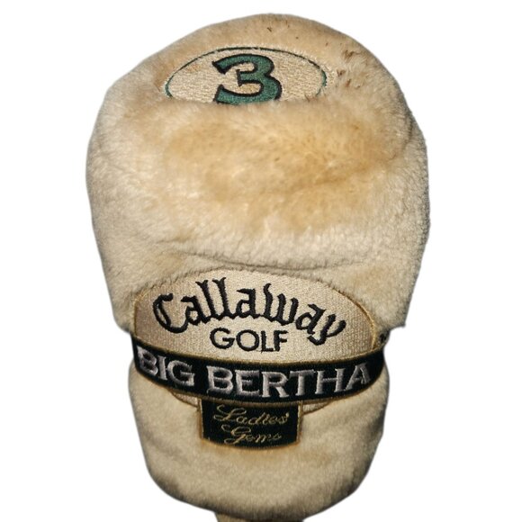 Callaway Golf Big Bertha Ladies Gems Fairway 3 Wood Headcover Beige Plush - Picture 1 of 4